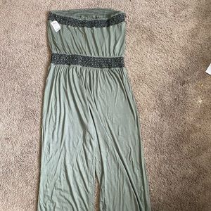 Tube top pants romper